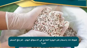 هبوط حاد بأسعار طن اليوريا العادي في الأسواق اليوم.. كم بلغ السعر الآن؟